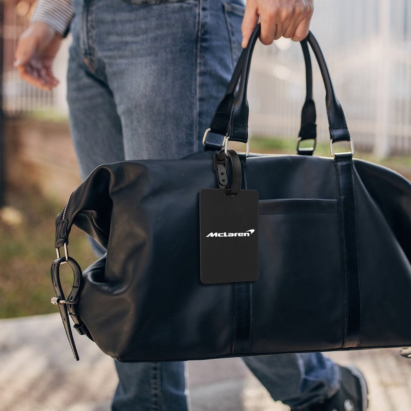 Full-Printed Luggage Tag with Black Hanging Loop
