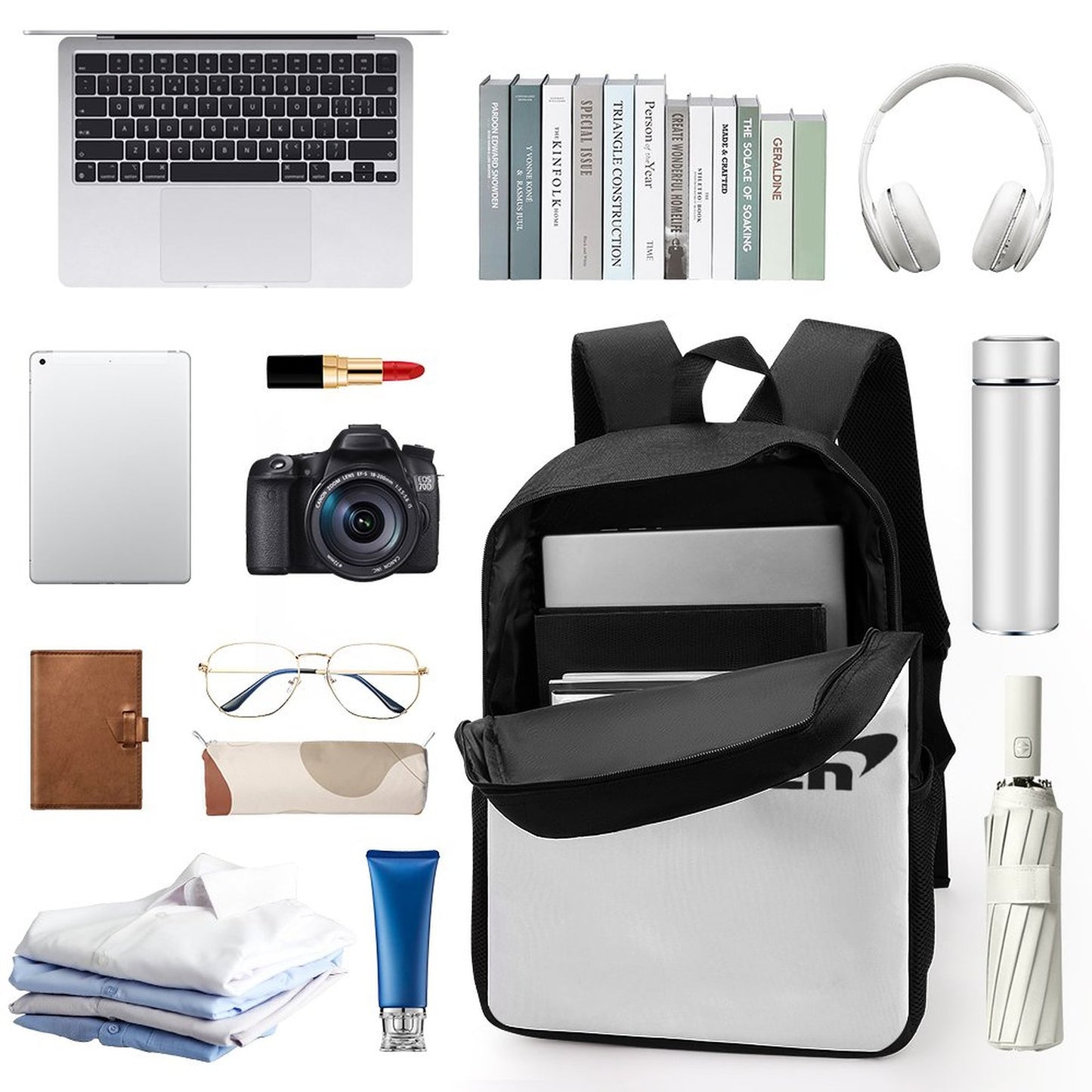 17 inch Black Schoolbag & Shoulder Backpack