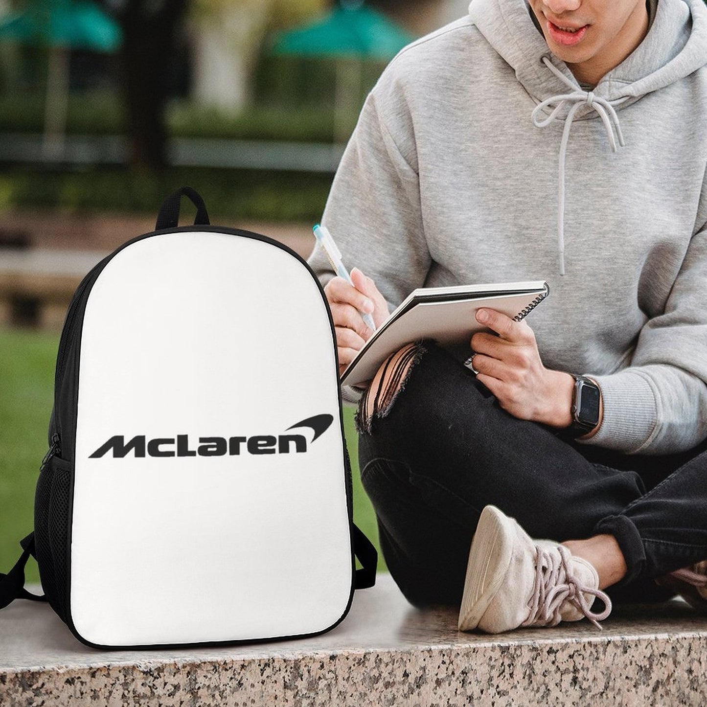 17 inch Black Schoolbag & Shoulder Backpack